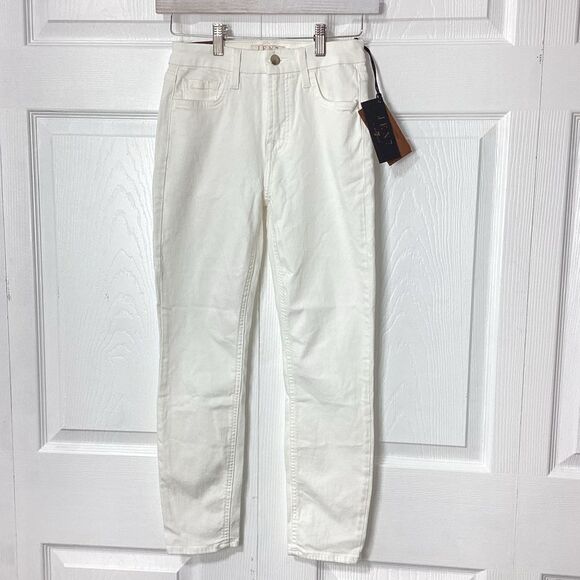 Jen 7 For 7 For All Mankind Cropped Skinny White Jeans NWT Size 0 - Picture 6 of 11